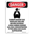 Signmission Safety Sign, OSHA Danger, 10" Height, Rigid Plastic, Carbon Dioxide Gas, Portrait OS-DS-P-710-V-2413